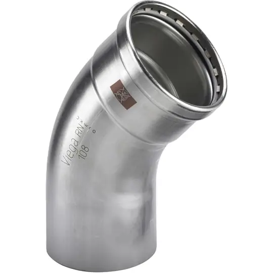 Biztonságos vásárlás Viega Temponox XL ív idom, 45°, 108 KB, préselhető, SC-Contur, rm.acél