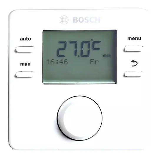 Bosch CR100 digitális szobatermosztát, heti programozású, 1 direkt fűtési körhöz Kedvezmény