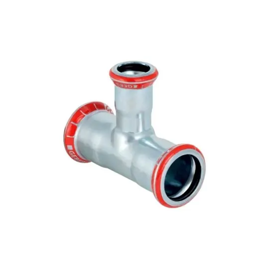 Geberit Mapress szénacél szűkített T-idom C10041 d=35mm, d1=15mm, d2=35mm Korlátozott ajánlat