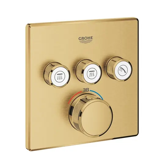 Utolsó esély Grohe Grohtherm Smartcontrol termosztátos színkészlet, 3 utas váltó, matt Cool Sunrise