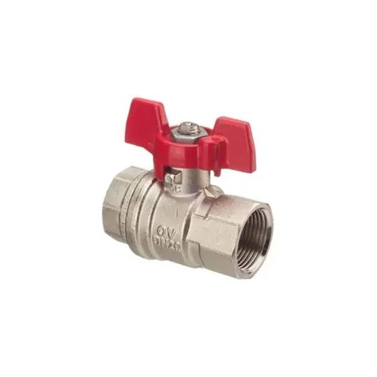 Korlátozott ajánlat Oventrop Optibal golyóscsap, DN20, 3/4" bb, PN16, fogantyúval, sárgaréz