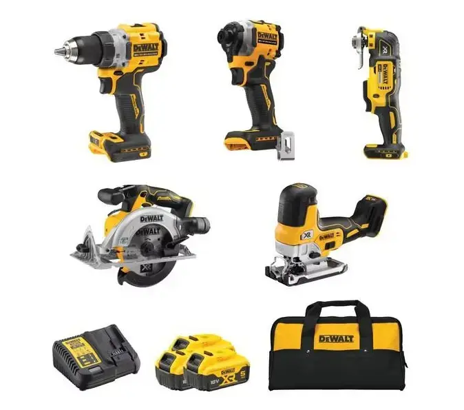 Népszerű DeWALT - 10 darabos AKU szerszámkészlet, akkumulátorok és töltő DCK502P3