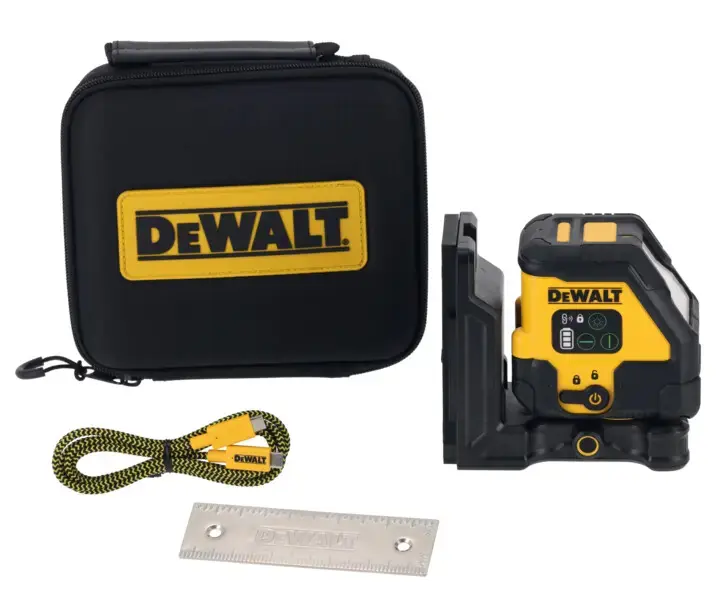 Kedvezményes ár DeWALT - Keresztlézer, hatótáv 50 m, beépített akkumulátor, USB kábel DCLE14201RB