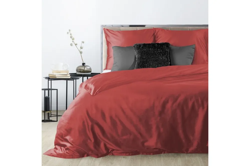 Nova3 pamut-szatén ágyneműhuzat Piros 160x200 cm - 70x80 cm 2db Expressz szállítás