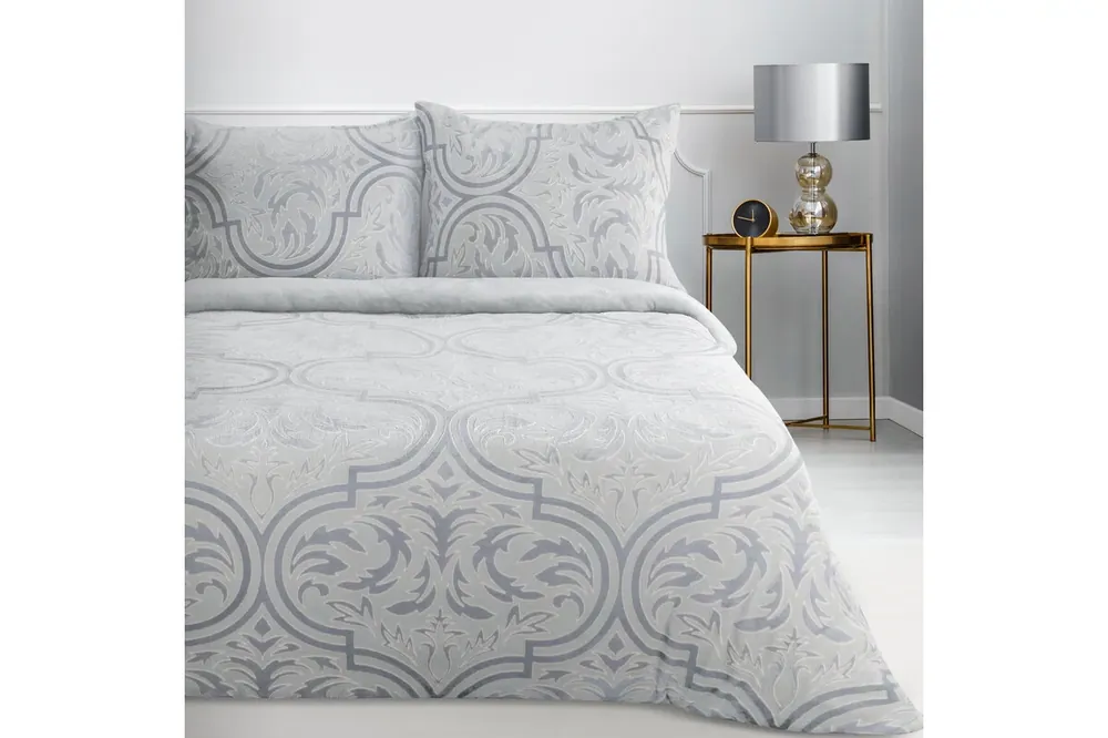 Flano puha ágyneműhuzat domború mintával Ezüst 220x200 cm - 70x90 cm 2db Olcsóbb