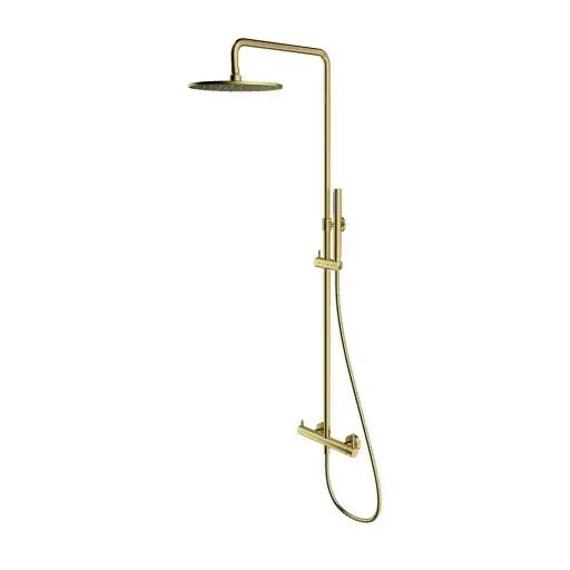 OMNIRES Y - Zuhanyszett csapteleppel, átmérő 25 cm, csiszolt sárgaréz Y1244MBSB Legkelendőbb