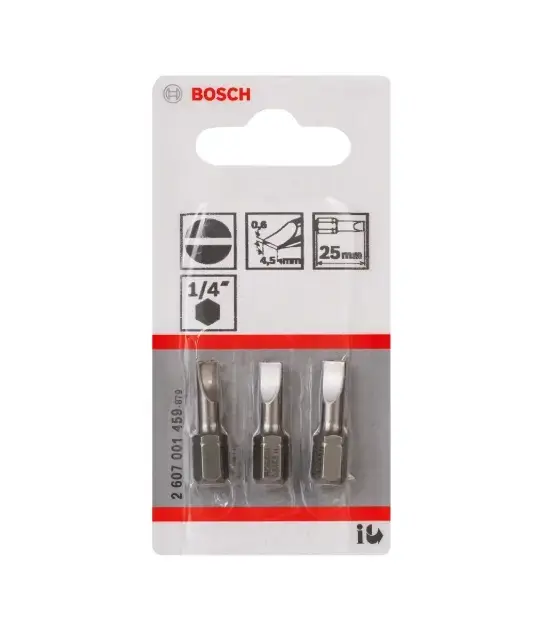 Kihagyhatatlan ajánlat Bosch - Bitkészlet S0,6x4,5, hossza 25 mm, 3 db 2607001459