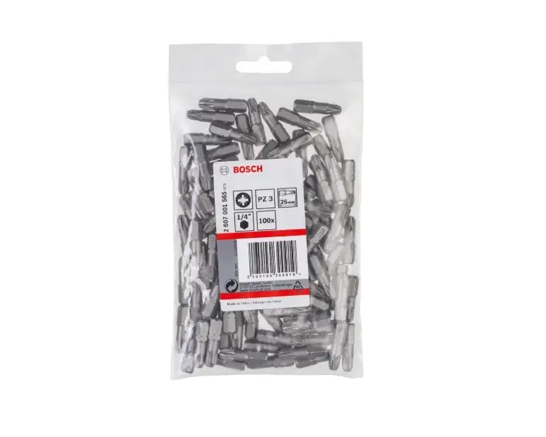 Kihagyhatatlan ajánlat Bosch - PZ3 bitkészlet, hossza 25 mm, 100 db 2607001565