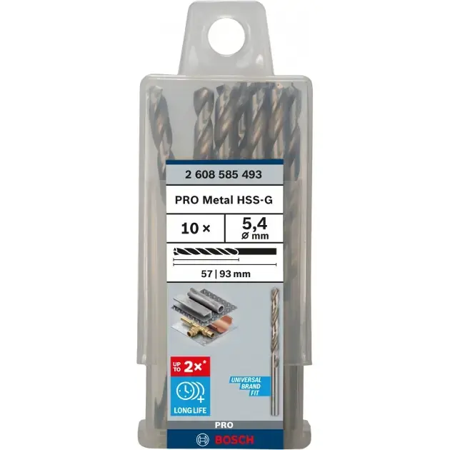 Szuper akció Bosch - Fém fúrókészlet, 5,4x93 mm, 10 db 2608585493