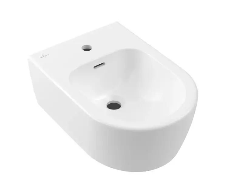 Vedd meg most Villeroy & Boch Skyla - Fali bidé 530x370 mm, túlfolyóval, csapfurattal, CeramicPlus, Stone White 448200RW