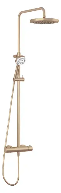 Ajánlat Kludi Logo - Zuhanyszett termosztáttal, átmérő 26 cm, 3 vízsugár, csiszolt bronz 68082N1-00