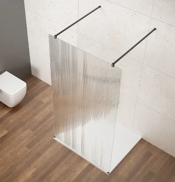 Biztonságos fizetés Gelco Vario - Walk‑In zuhanyfal szabad térbe, 70×200 cm, Coated glass, matt fekete/nordic üveg GX1570-02