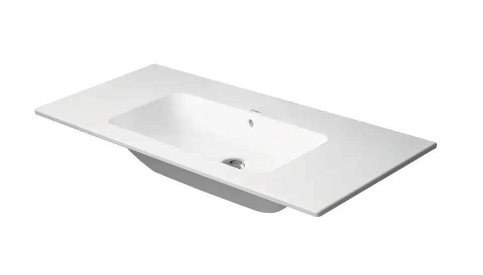 Azonnal elérhető Duravit ME by Starck - Mosdókagyló 103x49 cm, túlfolyóval, csapfurat nélkül, DuraShield, fehér 233610AA60