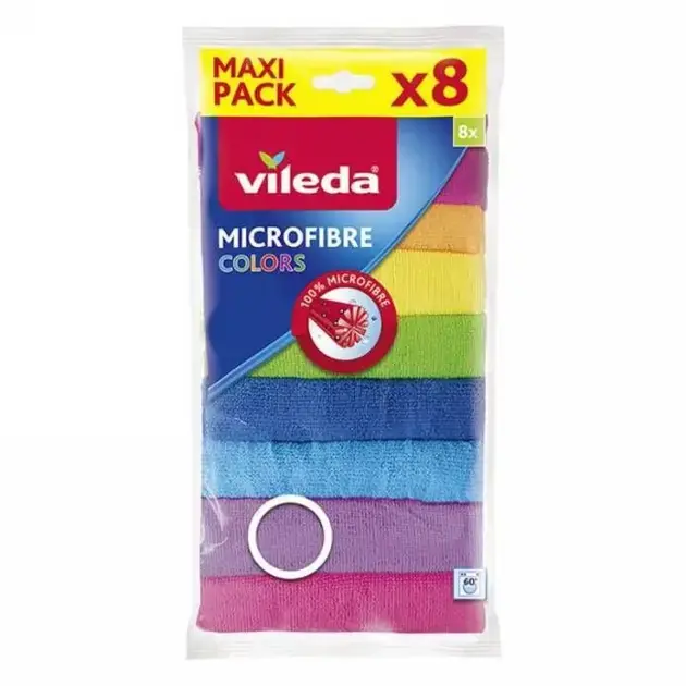 Vileda - Colors mikroszálas kendő, 8 db 173722 Exkluzív ajánlat