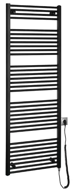 Aqualine - Fűtőelem 60x168 cm, 800 W, matt fekete színű ILE66TB Kedvezmény