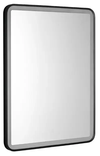 Legkelendőbb Aqualine - Tükör LED világítással, 80x60 cm, érintésérzékelővel, fekete matt SW060
