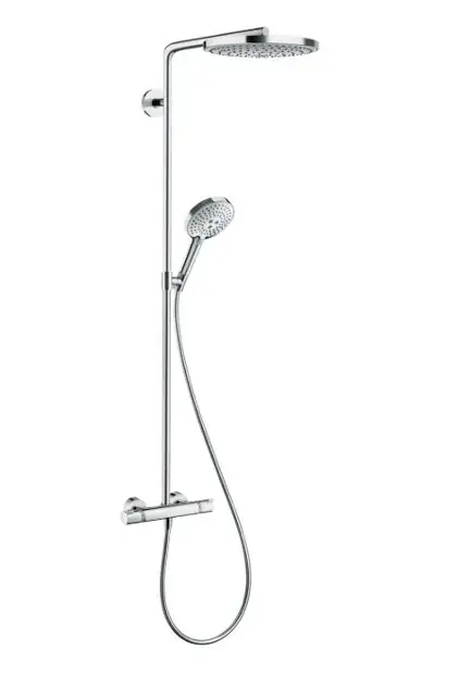 Hansgrohe Raindance Select S - Zuhanyszett termosztáttal, 240 mm, 2 fúvóka, fehér/króm 27129400 Akció