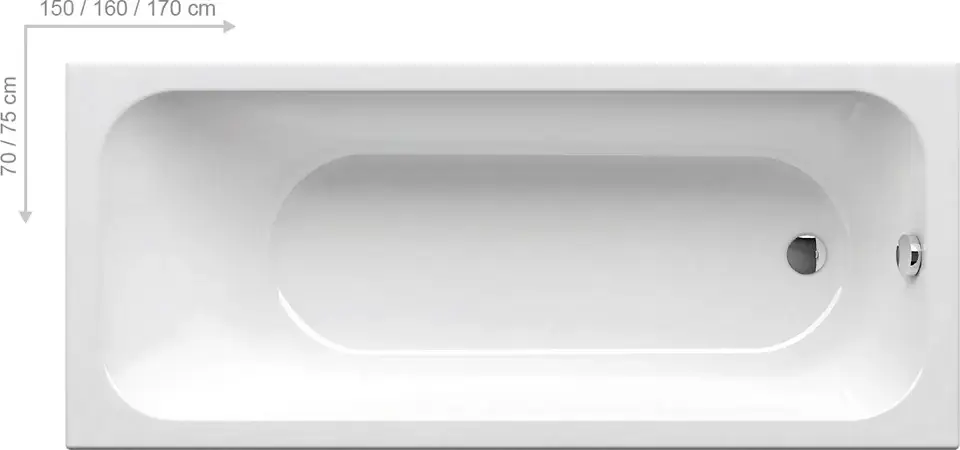 Bestseller Ravak Chrome - Fürdőkád 1500x700 mm, fehér C721000000