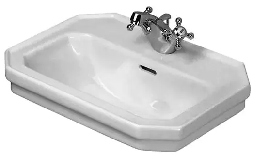 Duravit 1930 - Mosdókagyló 500x365 mm, túlfolyóval, csapfurattal, fehér színű 0785500000 Azonnali szállítás
