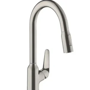 Hansgrohe Focus M42 - M429-H220 mosdókeverő kihúzható zuhanyzóval, rozsdamentes acél kivitelben 71800800 Csak ma
