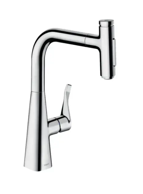 Expressz szállítás Hansgrohe M71 - Mosdókagyló-keverő Metris Select kihúzható zuhanyzóval, króm 73822000