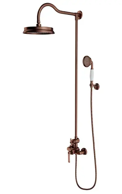 Alacsony ár OMNIRES Armance - Zuhanyszett keverővel, 23 cm átmérőjű, rézből AM5244ORB