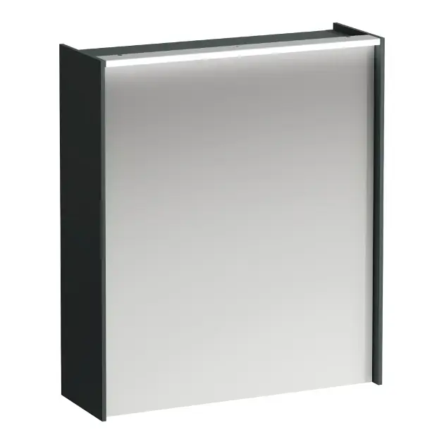 Laufen Lani - Tükrös szekrény LED világítással, 71x62x21 cm, 1 ajtó, zsanérok balra, szürke H4037311122661 Expressz szállítás