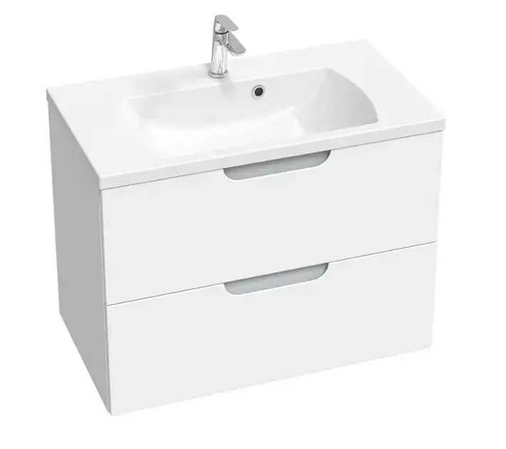 Ajánlat Ravak Classic II - Mosdószekrény 794x446x584 mm, 2 fiókos, fényes fehér/szürke X000001481