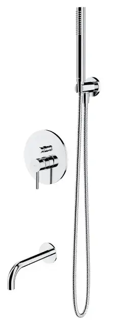 OMNIRES Y - Fürdőszobai mixer rejtett beépítéshez, 3 lyukú beépítéshez, testtel, tartozékokkal, krómozott SYSYW01CR Biztonságos fizetés