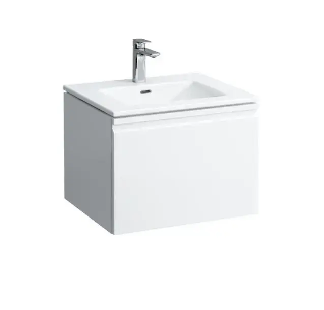 Laufen Pro S - Szekrény mosdókagylóval, 600x500x460 mm, 1 fiók, fényes fehér H8609624751041 Outlet