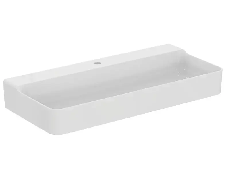 Szuper ajánlat Ideal Standard Conca Ceram - Mosdókagyló pultra 1000x450 mm, túlfolyó nélkül, keverőnyílással, fehér színű T383501