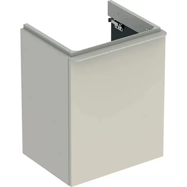 Geberit Smyle Square - Mosdószekrény, 492x406x617 mm, 1 ajtó, jobb oldali zsanérokkal, homokszürke színben 500.363.JL.1 Népszerű