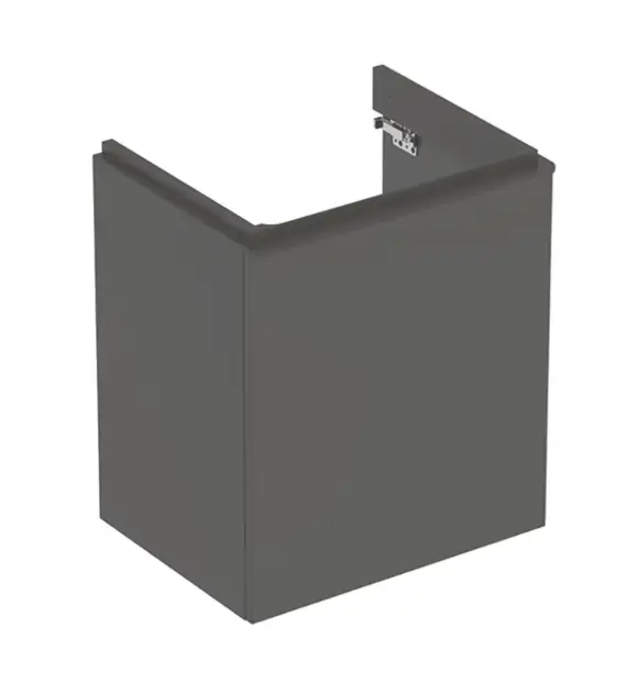 Geberit Smyle Square - Mosdószekrény, 536x433x617 mm, 1 ajtó, zsanérok balra, láva színű 500.366.JK.1 Vedd meg most