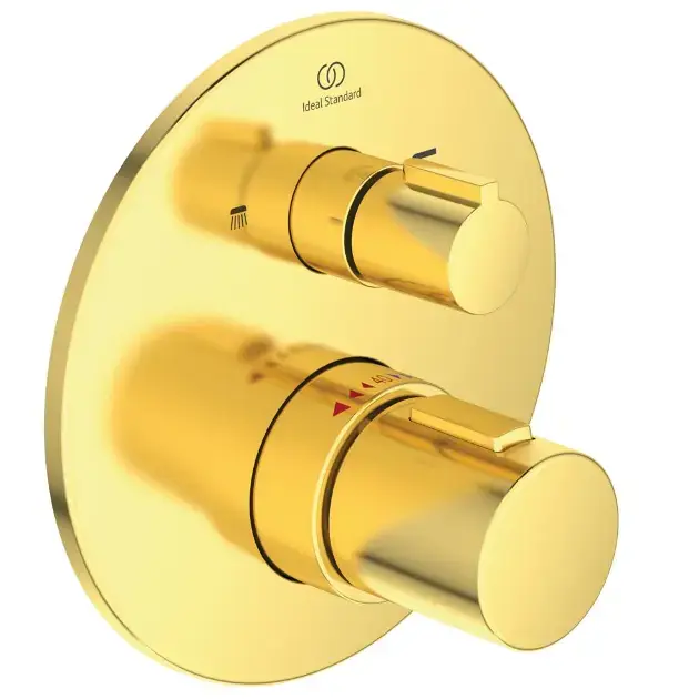 Akciós ár Ideal Standard CeraTherm - Termosztatikus kádkeverő rejtett beépítéshez, Brushed Gold A5814A2