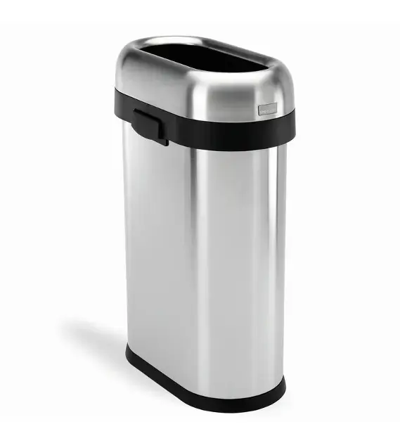 Árcsökkenés Simplehuman - Nyitott szemetes 50 L, csiszolt rozsdamentes acélból CW1467