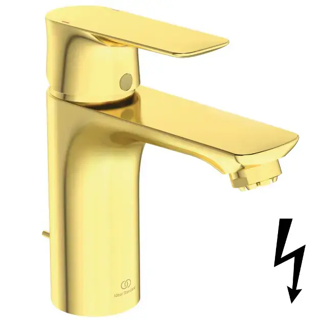 Akció Ideal Standard Connect Air - Mosdókagyló keverő kifolyóval, Brushed Gold A7022A2